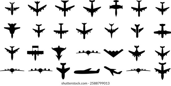 Plane icon vector set. aviation illustration sign collection.