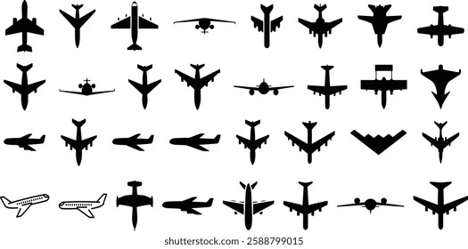 Plane icon vector set. aviation illustration sign collection.