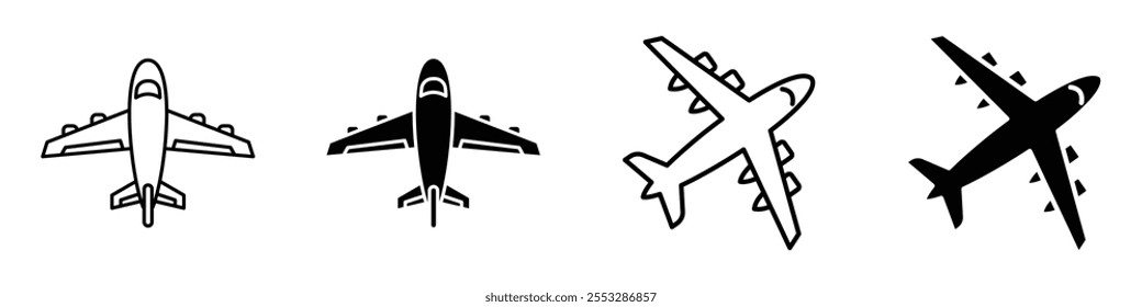 Plane icon vector set. EPS10