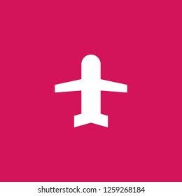 plane icon vector. plane sign on pink background. plane icon for web and app