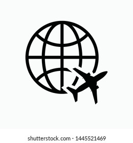 plane icon vector sign symbol isolated