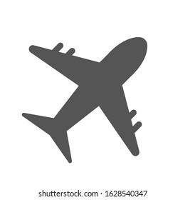 Plane icon vector, simple sign, flat style. EPS 10