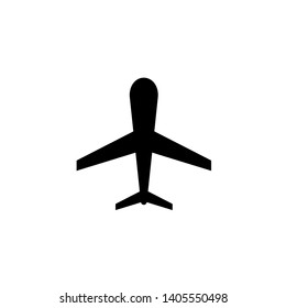 Plane icon vector, solid illustration, pictogram isolated on white