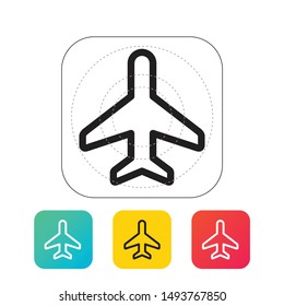 Plane icon vector, solid illustration, pictogram isolated on white