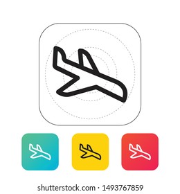 Plane icon vector, solid illustration, pictogram isolated on white