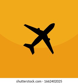 Plane icon vector, solid illustration