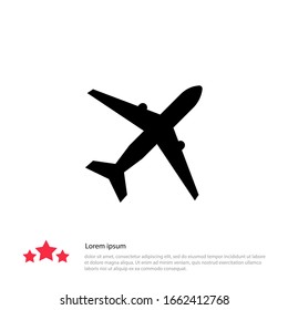 Plane icon vector, solid illustration