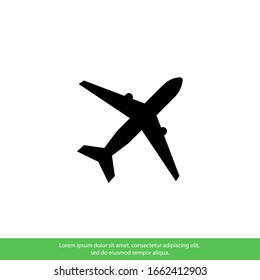 Plane icon vector, solid illustration