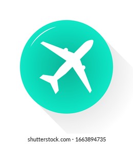 Plane icon vector, solid illustration