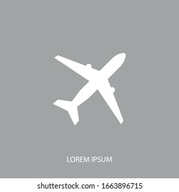 Plane icon vector, solid illustration