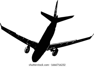 Plane icon vector, solid illustration, pictogram isolated on white. airplanes silhouettes. Planes: in flight, takeoff, running, landing, front, up and profile, vector illustration of aircrafts