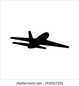 Plane icon vector, solid illustration, pictogram isolated on white background. color editable