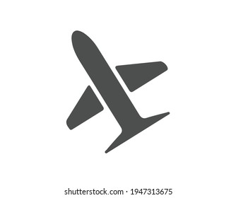 Plane icon vector, solid illustration, pictogram isolated on white