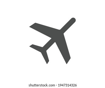 Plane icon vector, solid illustration, pictogram isolated on white