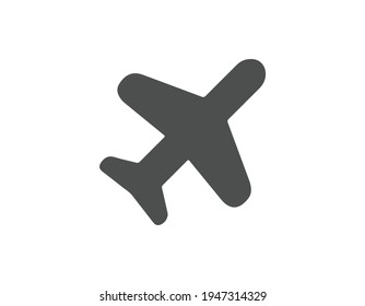 Plane icon vector, solid illustration, pictogram isolated on white