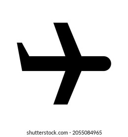Plane icon vector, solid illustration, pictogram isolated on white simple icon, perfect for all project