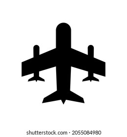 Plane icon vector, solid illustration, pictogram isolated on white simple icon, perfect for all project