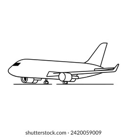 Plane icon vector, solid illustration, pictogram isolated on white background