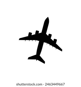 Plane icon vector, solid illustration, pictogram isolated on white