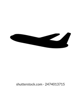 Plane icon vector, solid illustration, pictogram isolated color editable