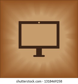 Plane icon vector, solid logo illustration, pictogram isolated on brown