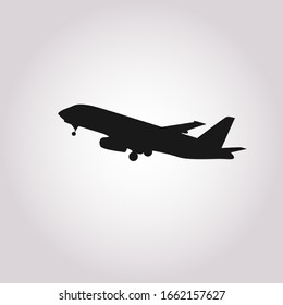 Plane icon vector, solid logo illustration, pictogram isolated on grey. Simple vector illustration.