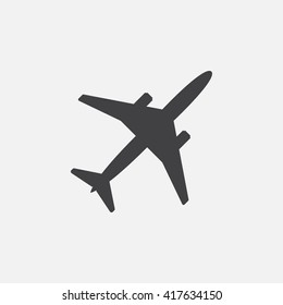 Plane icon vector, solid logo illustration, pictogram isolated on white