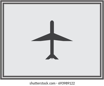 Plane icon vector, solid logo illustration