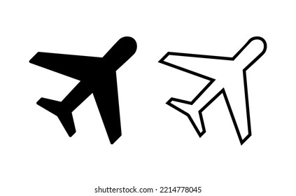 Plane icon vector for web and mobile app. Airplane sign and symbol. Flight transport symbol. Travel sign. aeroplane