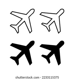 Plane icon vector for web and mobile app. Airplane sign and symbol. Flight transport symbol. Travel sign. aeroplane