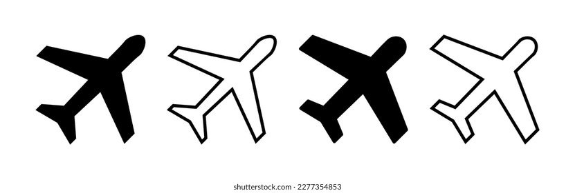 Plane icon vector for web and mobile app. Airplane sign and symbol. Flight transport symbol. Travel sign. aeroplane