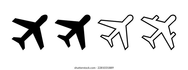 Plane icon vector for web and mobile app. Airplane sign and symbol. Flight transport symbol. Travel sign. aeroplane