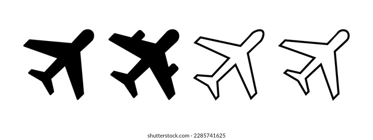 Plane icon vector for web and mobile app. Airplane sign and symbol. Flight transport symbol. Travel sign. aeroplane