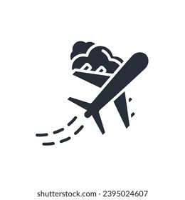 plane icon. vector.Editable stroke.linear style sign for use web design,logo.Symbol illustration.
