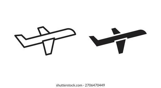 Plane icon for websites and mobile minimalistic flat design.