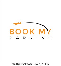 Plane Icon and Wordmark Logo for Aircraft Parking and Storage