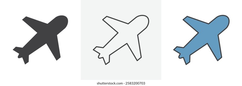 Plane icons pack for website designs