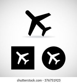 Plane icons. Set elements for design Vector EPS10, Great for any use.