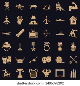 Plane icons set. Simple style of 36 plane vector icons for web for any design
