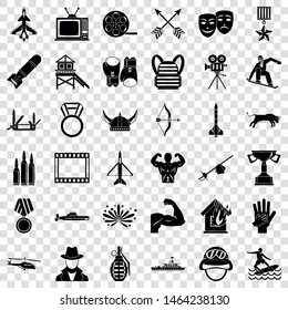 Plane icons set. Simple style of 36 plane vector icons for web for any design