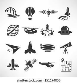 plane icons, space icons