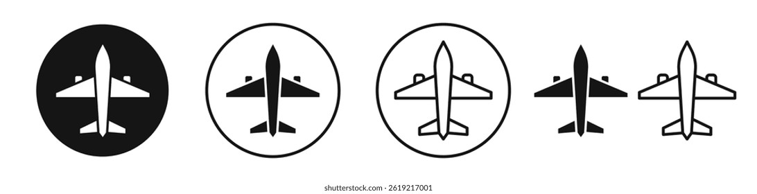 Plane icons. thin line vector icons