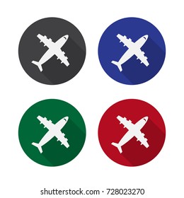 Plane icons, vector, Illustration. Isolate on white background.