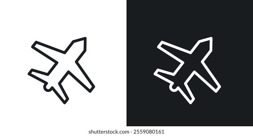 Plane icons. vector set in black colors