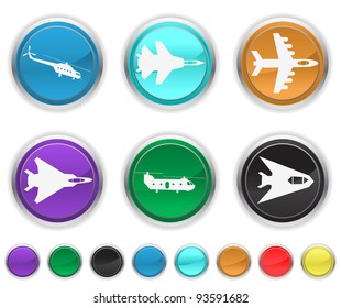 	plane icons,each color icons set is on a different layer