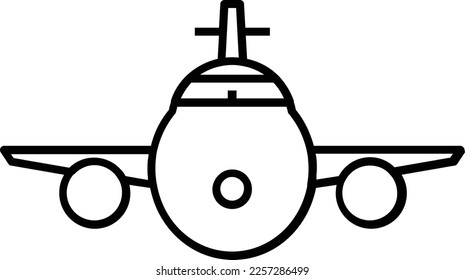 plane illustration with line style