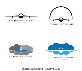 Plane illustration logo vector icon template - Vector