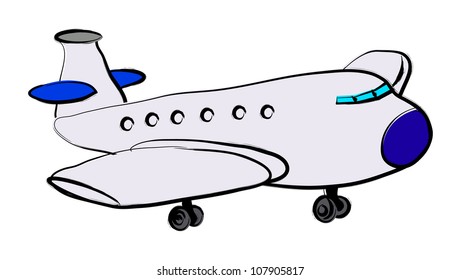 Plane illustration over a white background