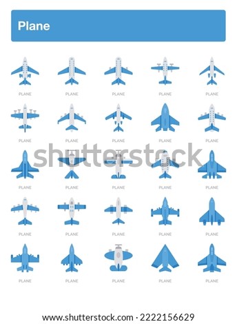 Plane Illustration Pack for Web Design, Poster, Brochure, Printing, Advertisement, etc.