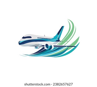 Plane illustration use for Any kind Of Design Product